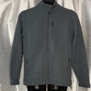 Stillwater Supply Co Full Zip Pocket Jacket Men’s M Fleece Lined Gray Texture